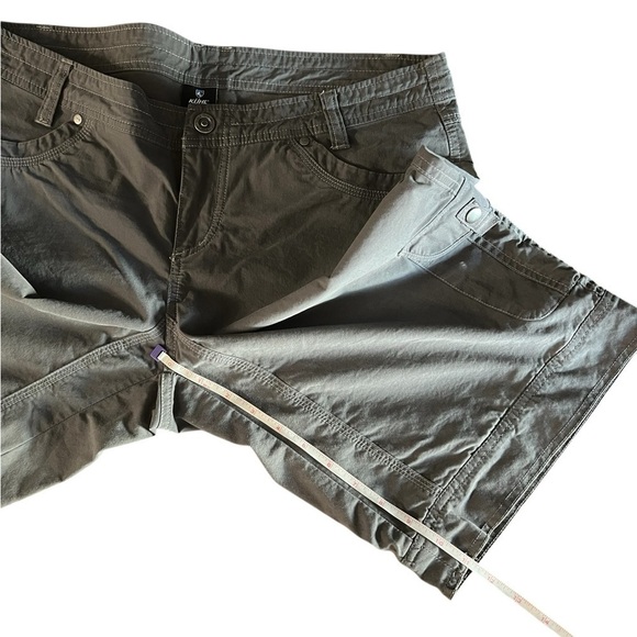KUHL WOMEN’S OUTDOOR ADVENTURE SHORTS ARMY GREEN SIZE 14 - Picture 6 of 10